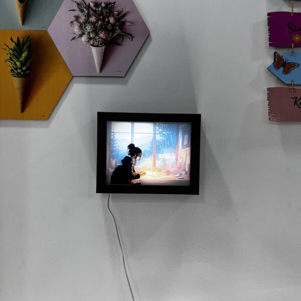 Animated Frame Display – Lo-Fi Anime Desk Art